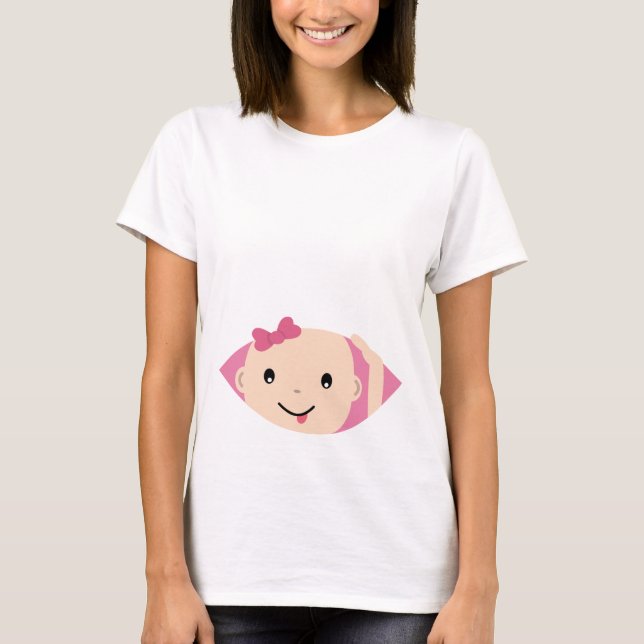 Peek-A-Boo Maternity T-Shirt (Front)
