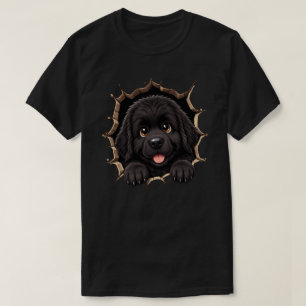 Peek A Boo Newfie Puppy T-Shirt