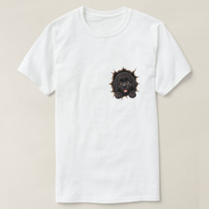 Peek A Boo Newfie Puppy T-Shirt
