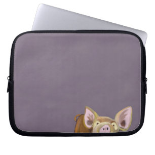Peek-a-boo Pig Laptop Sleeve