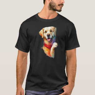 Peek-a-Boo Pup: Golden Joy/Colour Splash Retriever T-Shirt
