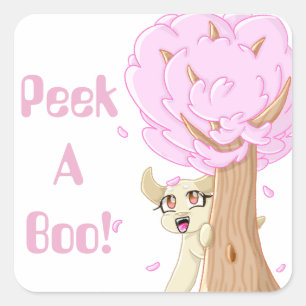 Peek-A-Boo Puppy Stickers!!! Square Sticker