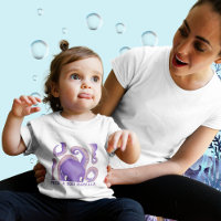 Peek A Boo Purple Octopus Personalised Name