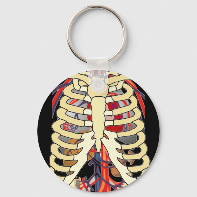 Peek a Boo Ribcage Key Ring (Front)