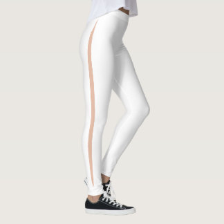 Peek-a-boo Side Stripe Caucasian Pink Skin Colour  Leggings