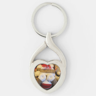 Peek-a-boo Sock Monkey Key Ring