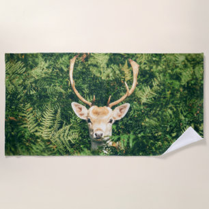Peek a Deer Beach Towel