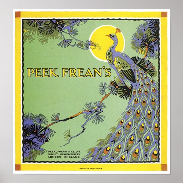 Peek Frean's Peacock Ad Poster (Front)