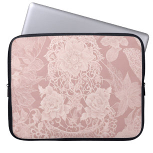 Peek on the Lace AI art Laptop Sleeve