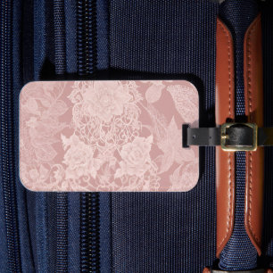 Peek on the Lace AI art Luggage Tag