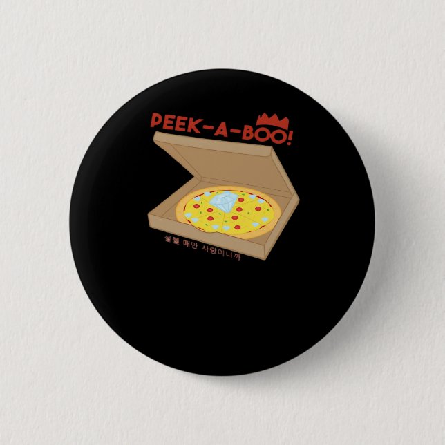 Peekabo Basic & Funny Design  6 Cm Round Badge (Front)