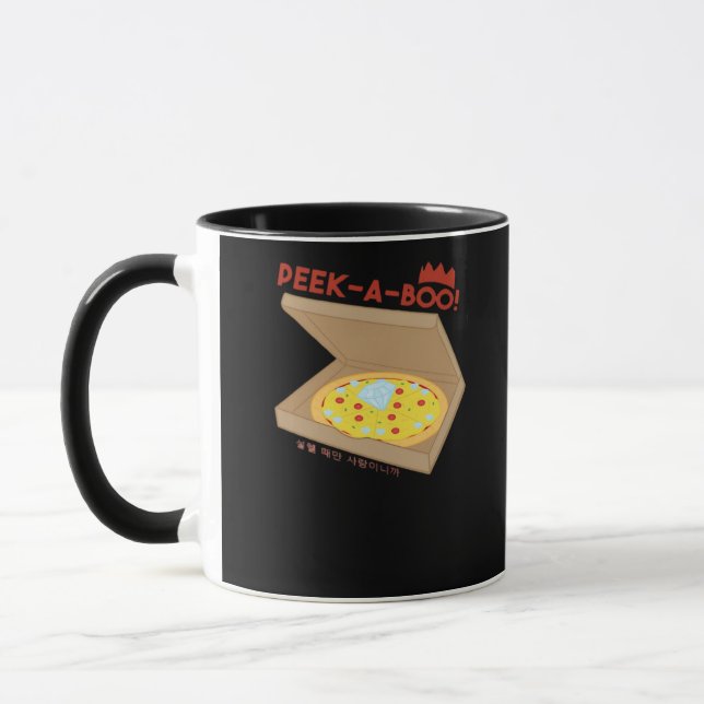 Peekabo Basic & Funny Design  Mug (Left)