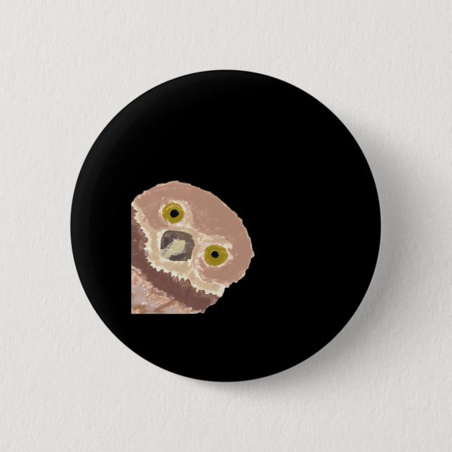 Peekabo Funny Design For Halloween 6 Cm Round Badge (Front)