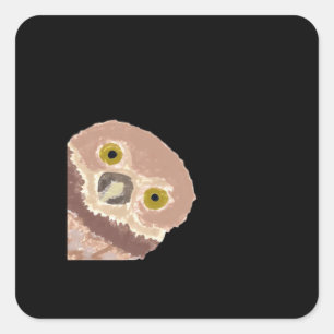 Peekabo Funny Design For Halloween Square Sticker