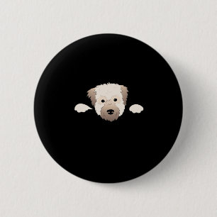 Peekabo Pup 6 Cm Round Badge