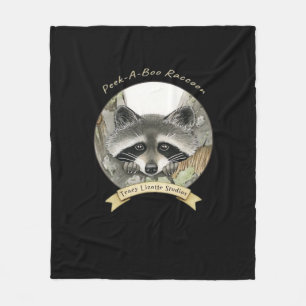 Peekabo Raccoon Fleece Blanket