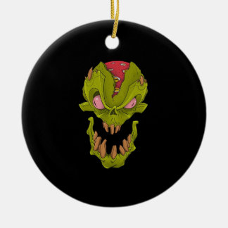 Peekabo Skull Ceramic Tree Decoration