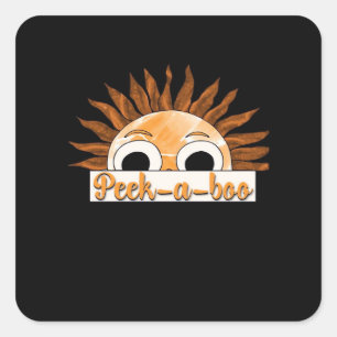 Peekabo Sunshine Square Sticker