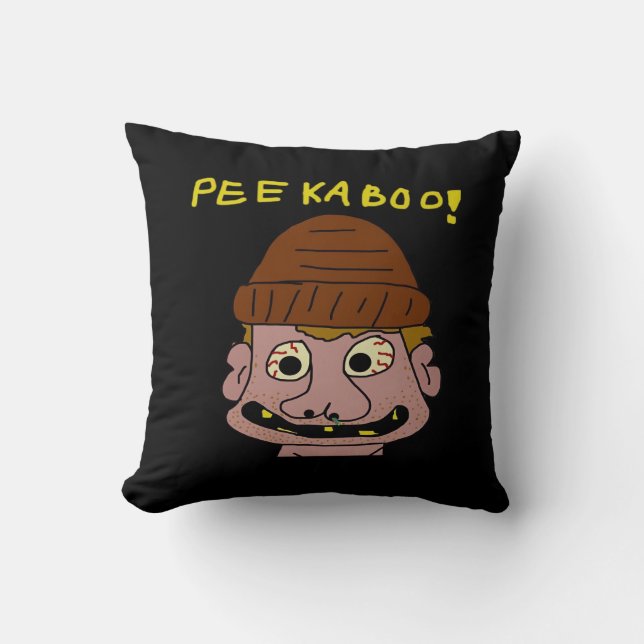 Peekabo Weird Man Cushion (Front)