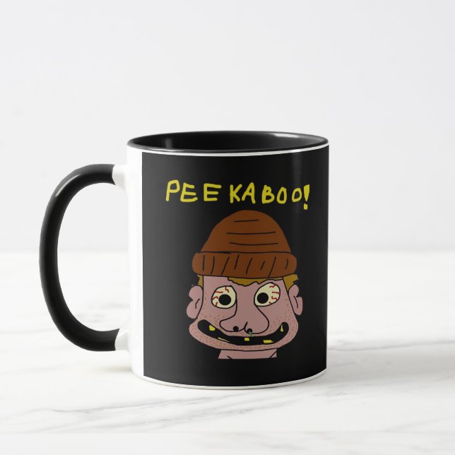Peekabo Weird Man Mug (Left)