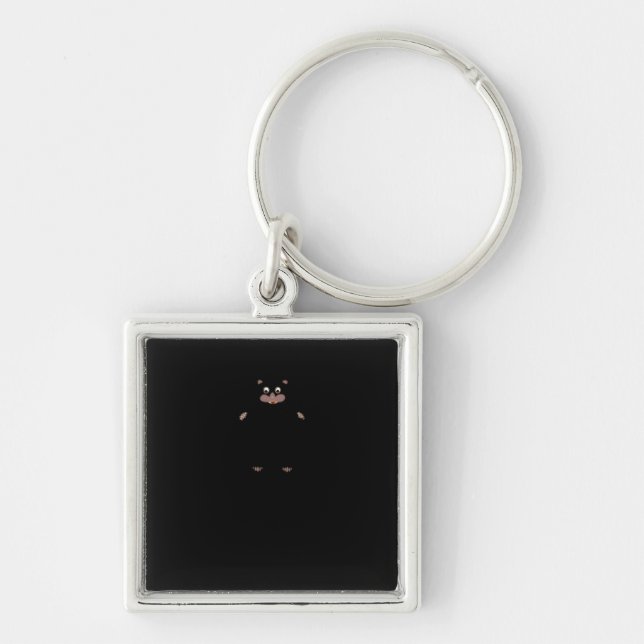 Peekabo (White) Key Ring (Front)