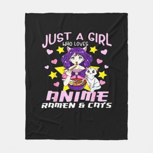 Peekaboo Anime Chibi Fleece Blanket (Front)