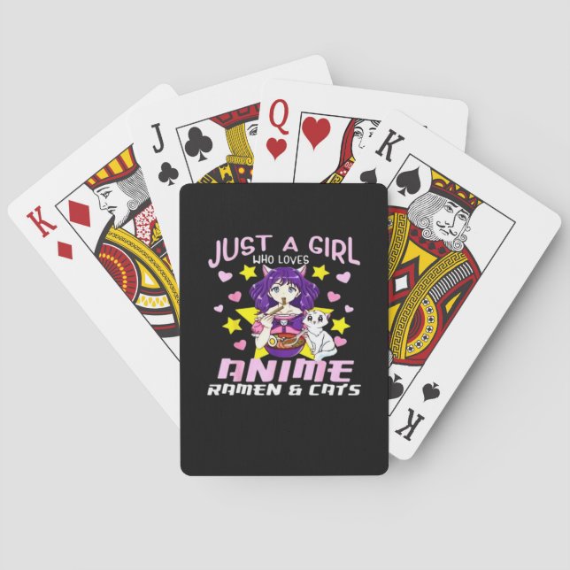 Peekaboo Anime Chibi Playing Cards (Back)