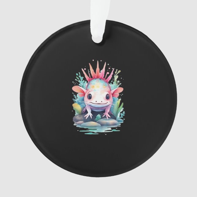Peekaboo Axolotl Ornament (Front)