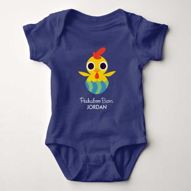 Peekaboo Barn Easter | Bandit the Chick Baby Bodysuit (Front)