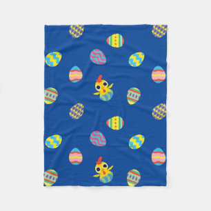 Peekaboo Barn Easter   Easter Egg Pattern Fleece Blanket