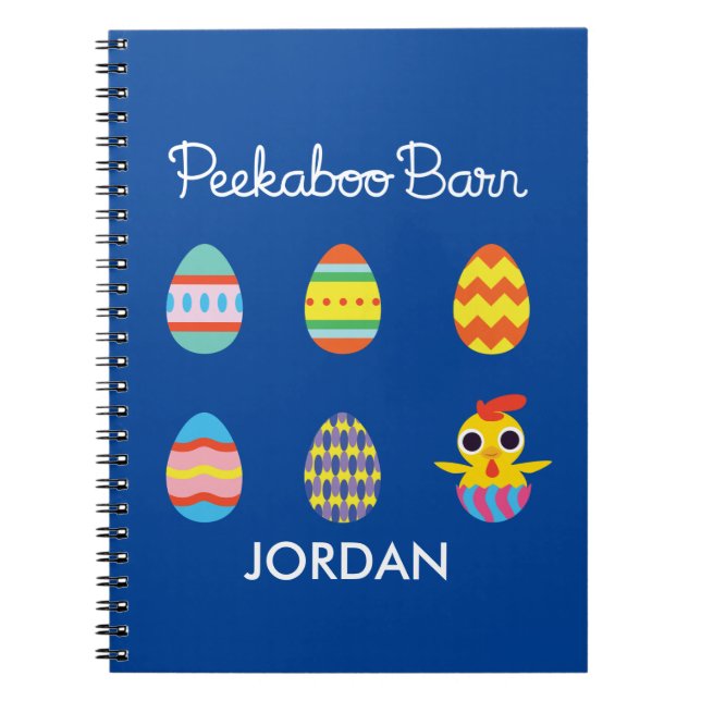 Peekaboo Barn Easter | Easter Eggs Spiral Notebook (Front)