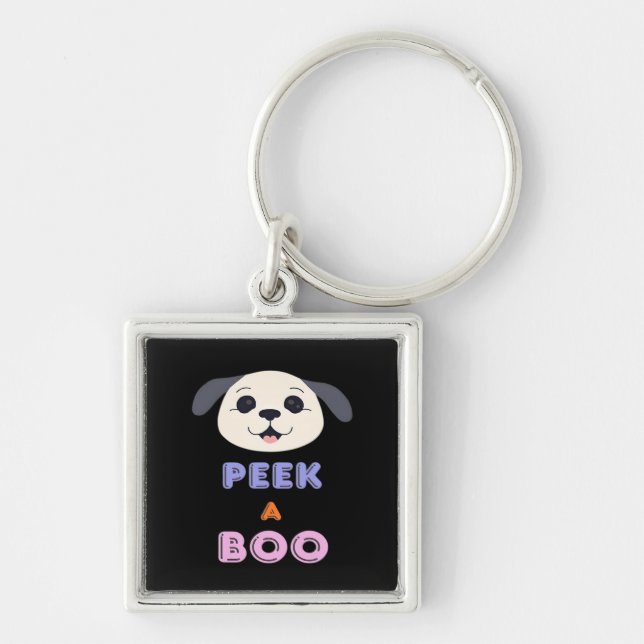 Peekaboo Basic Design Key Ring (Front)