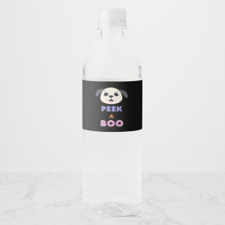 Peekaboo Basic Design Water Bottle Label