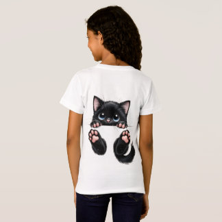 Peekaboo Black Kitten T-Shirt