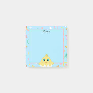 Peekaboo Blue Baby Chick Post-it Notes