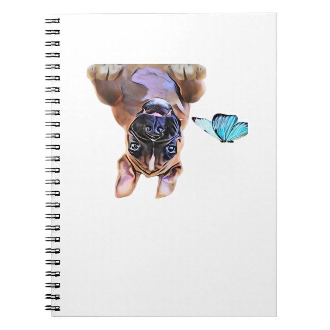 Peekaboo Boxer  With Butterflies Notebook (Front)