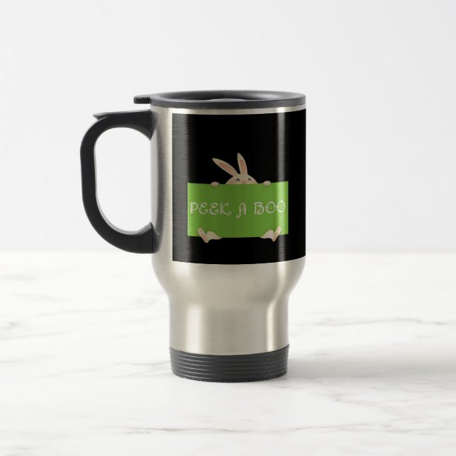 Peekaboo Bunny Travel Mug (Left)