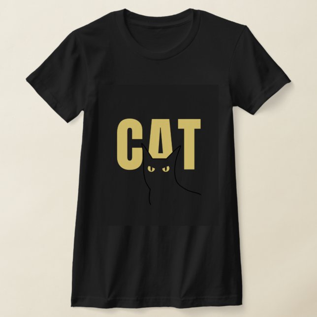 Peekaboo Cat - Whimsical Wordplay T-Shirt (Laydown)