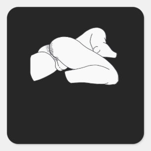 Peekaboo Classic Funny Square Sticker