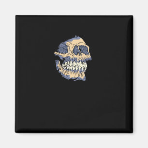 Peekaboo Death Skull Magnet