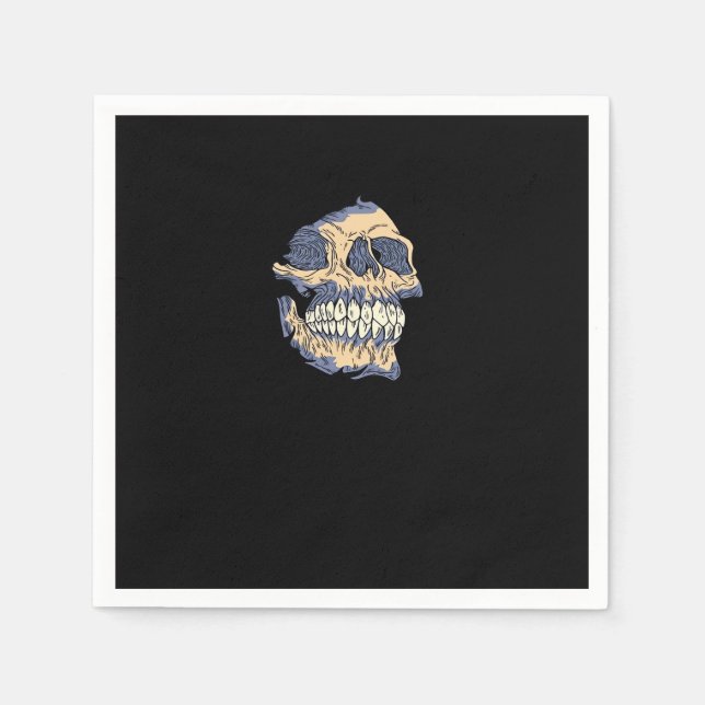 Peekaboo Death Skull Napkin (Front)