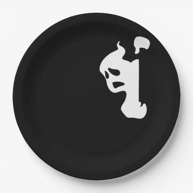 Peekaboo Essential Sloth Halloween Paper Plate (Front)