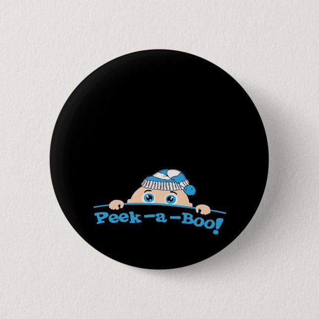 Peekaboo  Fitted 6 Cm Round Badge (Front)