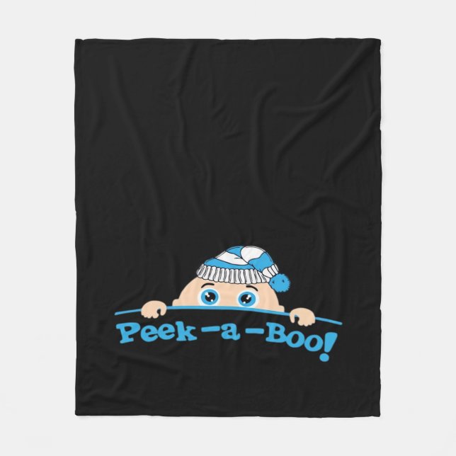 Peekaboo  Fitted Fleece Blanket (Front)