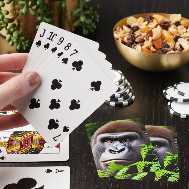 Peekaboo Gorilla, Deck Of Playing Cards (In Situ)