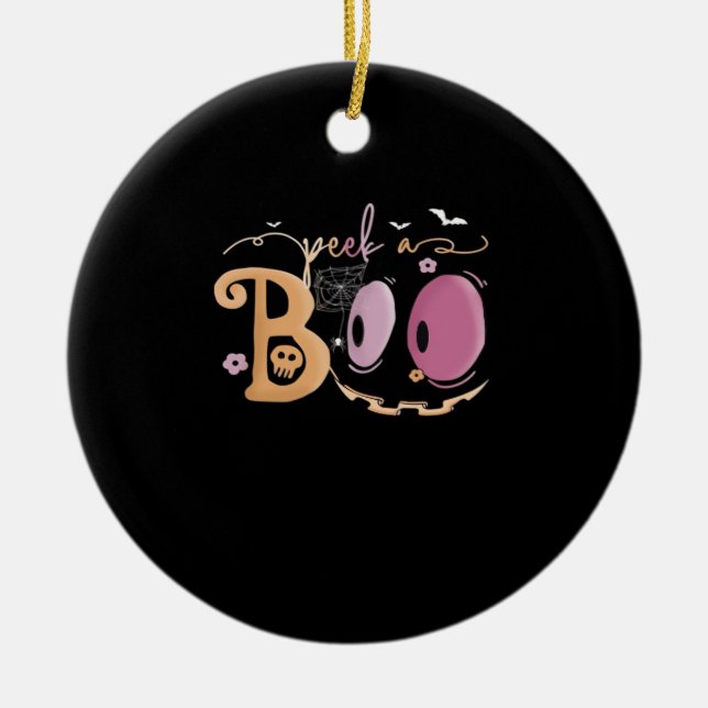 Peekaboo Halloween Essential Sloth Ceramic Tree Decoration (Front)