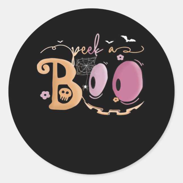 Peekaboo Halloween Essential Sloth Classic Round Sticker (Front)