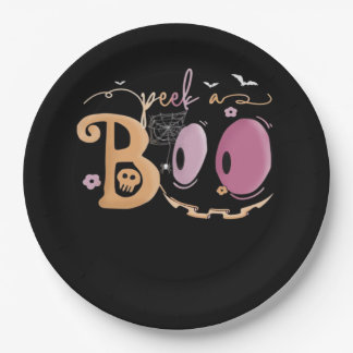 Peekaboo Halloween Essential Sloth Paper Plate