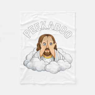 Peekaboo Jesus Fleece Blanket