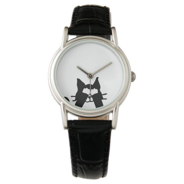 Peekaboo Kitty Cat Covering Eyes Watch (Front)